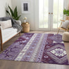 Piper Looms Mayfield Aztec AMF1015 Purple Machine Washable Area Rug Lifestyle Image Feature