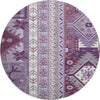 Piper Looms Mayfield Aztec AMF1015 Purple Machine Washable Area Rug Round Main Image