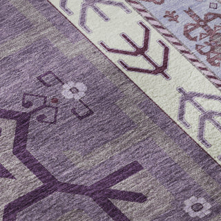Piper Looms Mayfield Aztec AMF1015 Purple Machine Washable Area Rug Swatch Image