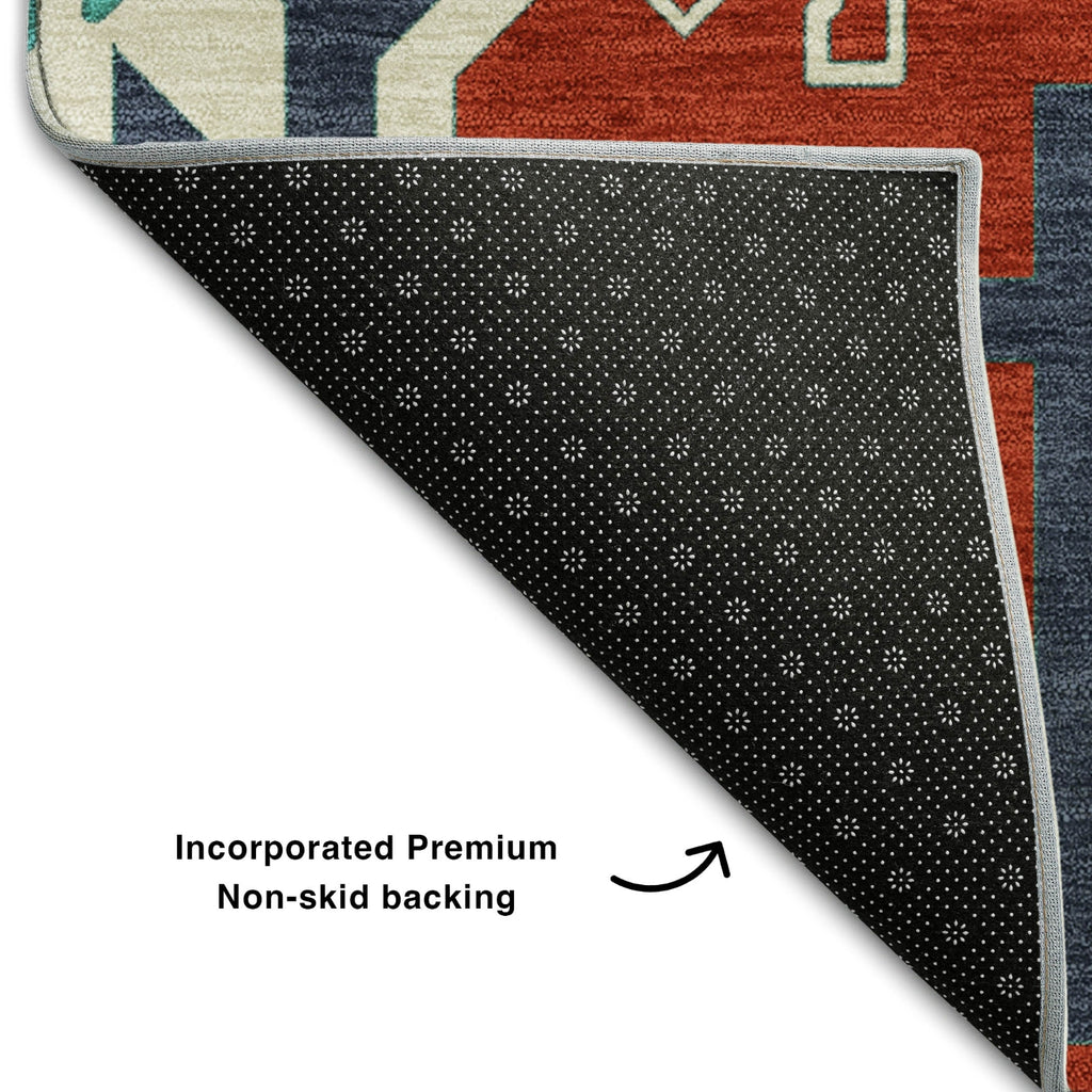 Piper Looms Mayfield Aztec AMF1015 Red Machine Washable Area Rug Backing Image