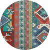 Piper Looms Mayfield Aztec AMF1015 Red Machine Washable Area Rug Round Main Image