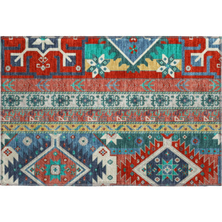 Piper Looms Mayfield Aztec AMF1015 Red Machine Washable Area Rug Scatter Main Image