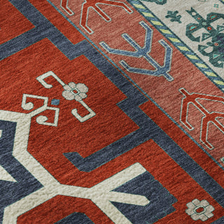 Piper Looms Mayfield Aztec AMF1015 Red Machine Washable Area Rug Swatch Image