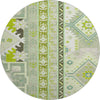 Piper Looms Mayfield Aztec AMF1015 Sage Machine Washable Area Rug Round Main Image