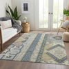 Piper Looms Mayfield Aztec AMF1015 Silver Machine Washable Area Rug Lifestyle Image Feature
