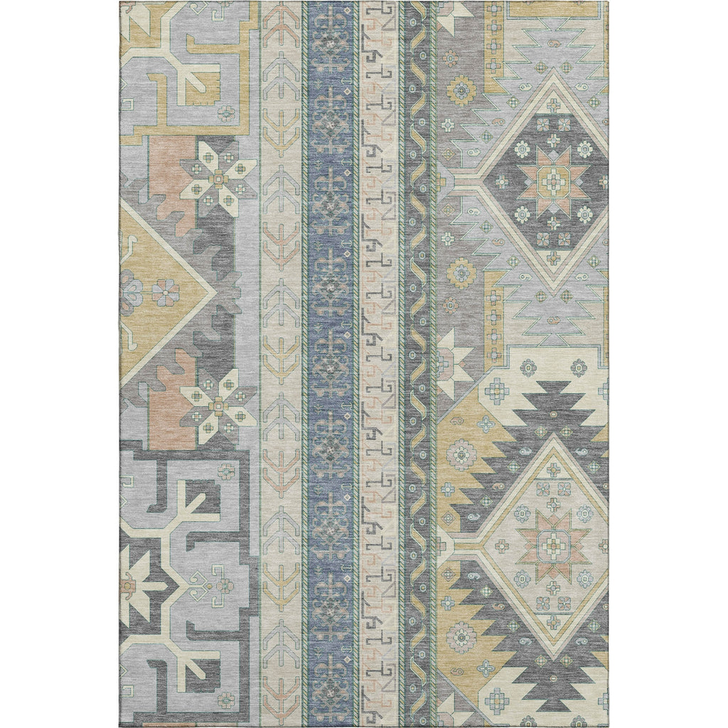 Piper Looms Mayfield Aztec AMF1015 Silver Machine Washable Area Rug main image