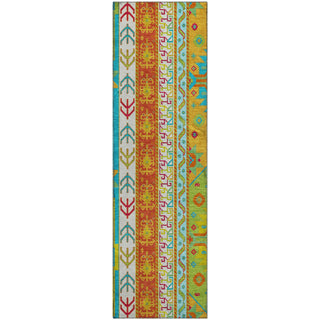 Piper Looms Mayfield Aztec AMF1015 Teal Machine Washable Area Rug Runner Main Image