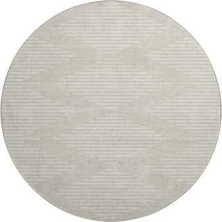 Piper Looms Mayfield Geometric AMF1016 Beige Machine Washable Area Rug Round Main Image