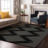 Piper Looms Mayfield Geometric AMF1016 Black Machine Washable Area Rug Lifestyle Image Feature