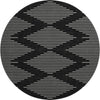 Piper Looms Mayfield Geometric AMF1016 Black Machine Washable Area Rug Round Main Image