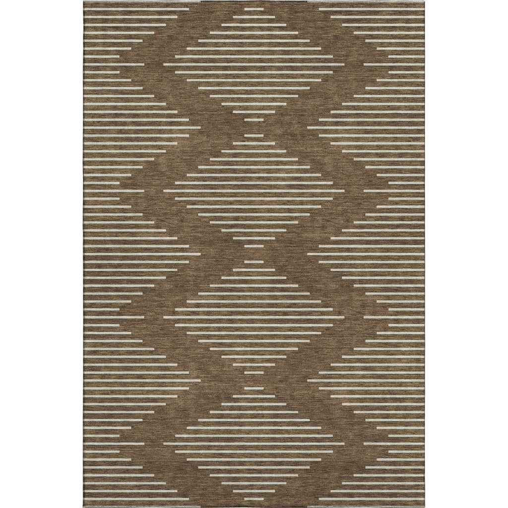 Piper Looms Mayfield Geometric AMF1016 Brown Machine Washable Area Rug main image