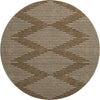 Piper Looms Mayfield Geometric AMF1016 Brown Machine Washable Area Rug Round Main Image