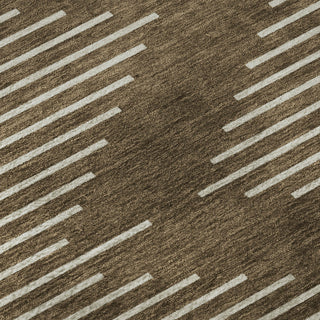 Piper Looms Mayfield Geometric AMF1016 Brown Machine Washable Area Rug Swatch Image