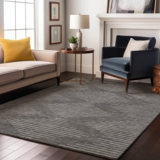 Piper Looms Mayfield Geometric AMF1016 Charcoal Machine Washable Area Rug Lifestyle Image Feature
