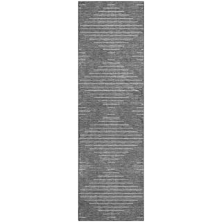 Piper Looms Mayfield Geometric AMF1016 Charcoal Machine Washable Area Rug Runner Main Image