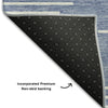 Piper Looms Mayfield Geometric AMF1016 Denim Machine Washable Area Rug Backing Image