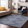 Piper Looms Mayfield Geometric AMF1016 Denim Machine Washable Area Rug Lifestyle Image Feature