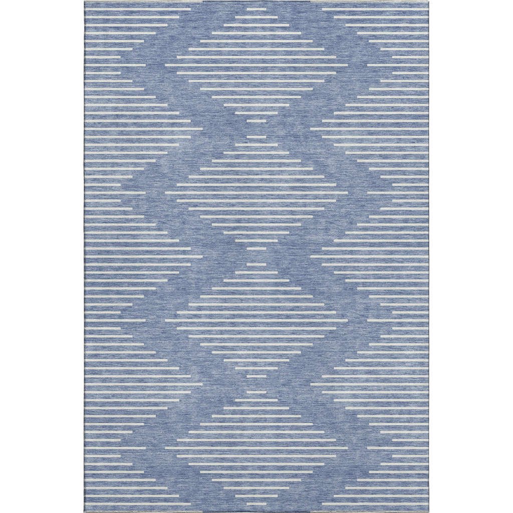 Piper Looms Mayfield Geometric AMF1016 Denim Machine Washable Area Rug main image
