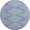Piper Looms Mayfield Geometric AMF1016 Denim Machine Washable Area Rug Round Main Image