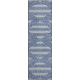 Piper Looms Mayfield Geometric AMF1016 Denim Machine Washable Area Rug Runner Main Image