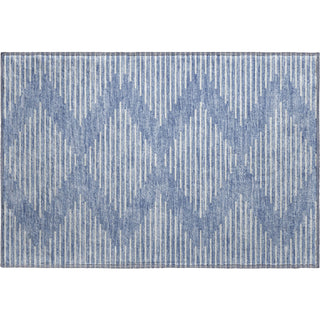 Piper Looms Mayfield Geometric AMF1016 Denim Machine Washable Area Rug Scatter Main Image
