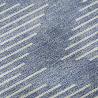 Piper Looms Mayfield Geometric AMF1016 Denim Machine Washable Area Rug Swatch Image
