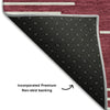 Piper Looms Mayfield Geometric AMF1016 Garnet Machine Washable Area Rug Backing Image