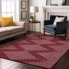 Piper Looms Mayfield Geometric AMF1016 Garnet Machine Washable Area Rug Lifestyle Image Feature