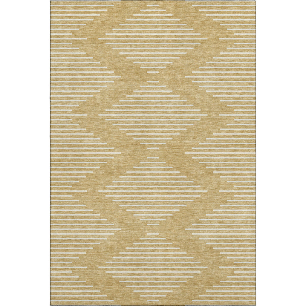 Piper Looms Mayfield Geometric AMF1016 Gold Machine Washable Area Rug main image
