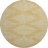 Piper Looms Mayfield Geometric AMF1016 Gold Machine Washable Area Rug Round Main Image