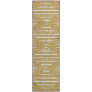 Piper Looms Mayfield Geometric AMF1016 Gold Machine Washable Area Rug Runner Main Image