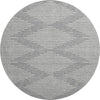 Piper Looms Mayfield Geometric AMF1016 Gray Machine Washable Area Rug Round Main Image