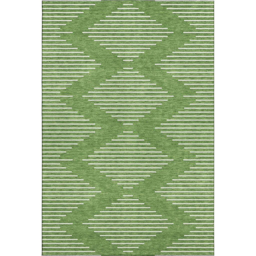 Piper Looms Mayfield Geometric AMF1016 Green Machine Washable Area Rug main image