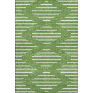 Piper Looms Mayfield Geometric AMF1016 Green Machine Washable Area Rug main image