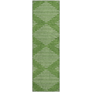 Piper Looms Mayfield Geometric AMF1016 Green Machine Washable Area Rug Runner Main Image