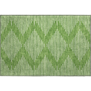 Piper Looms Mayfield Geometric AMF1016 Green Machine Washable Area Rug Scatter Main Image