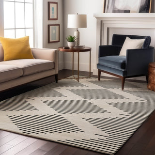 Piper Looms Mayfield Geometric AMF1016 Ivory Machine Washable Area Rug Lifestyle Image Feature