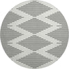 Piper Looms Mayfield Geometric AMF1016 Ivory Machine Washable Area Rug Round Main Image