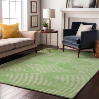 Piper Looms Mayfield Geometric AMF1016 Mint Machine Washable Area Rug Lifestyle Image Feature