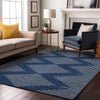 Piper Looms Mayfield Geometric AMF1016 Navy Machine Washable Area Rug Lifestyle Image Feature