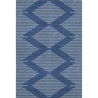 Piper Looms Mayfield Geometric AMF1016 Navy Machine Washable Area Rug main image