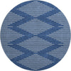 Piper Looms Mayfield Geometric AMF1016 Navy Machine Washable Area Rug Round Main Image