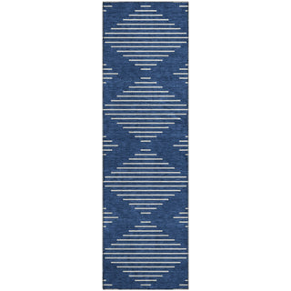 Piper Looms Mayfield Geometric AMF1016 Navy Machine Washable Area Rug Runner Main Image
