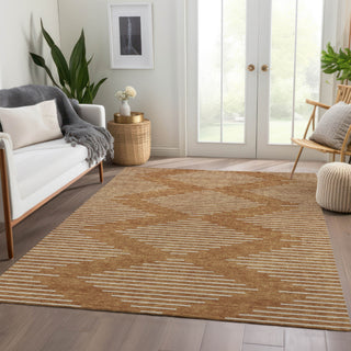 Piper Looms Mayfield Geometric AMF1016 Paprika Machine Washable Area Rug Lifestyle Image Feature