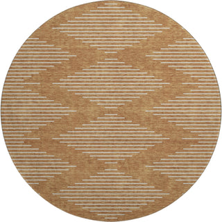 Piper Looms Mayfield Geometric AMF1016 Paprika Machine Washable Area Rug Round Main Image