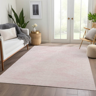 Piper Looms Mayfield Geometric AMF1016 Pink Machine Washable Area Rug Lifestyle Image Feature