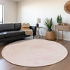Piper Looms Mayfield Geometric AMF1016 Pink Machine Washable Area Rug Round Lifestyle Image Feature