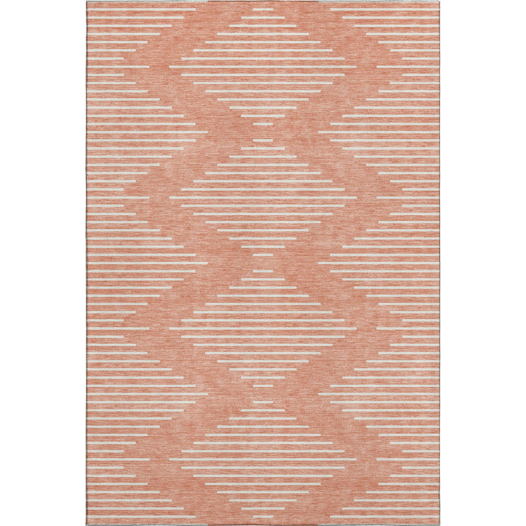 Piper Looms Mayfield Geometric AMF1016 Salmon Machine Washable Area Rug main image