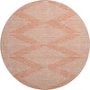 Piper Looms Mayfield Geometric AMF1016 Salmon Machine Washable Area Rug Round Main Image