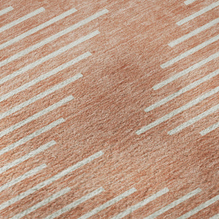 Piper Looms Mayfield Geometric AMF1016 Salmon Machine Washable Area Rug Swatch Image